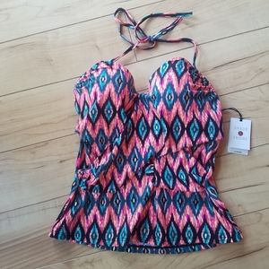 Shade & Shore tribal print tankini top